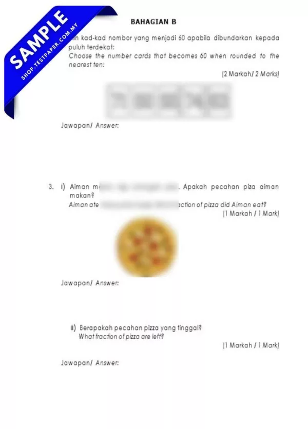 Download Soalan Matematik Tahun 1 Akhir Tahun 2025 Dalam Word, PDF dan JSU