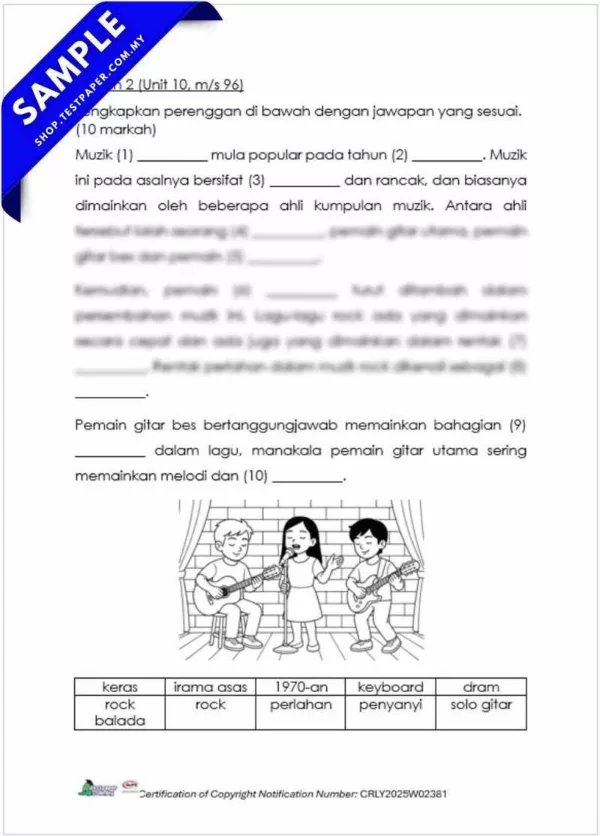 Download Ujian Pendidikan Muzik Akhir Tahun 3 2025 Berserta JSU