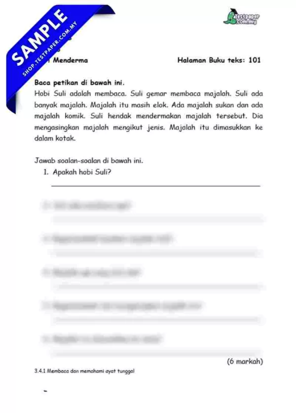 Download Ujian BM PPKI Akhir Tahun 3 2025 Berserta Dokumen Word Serta PDF