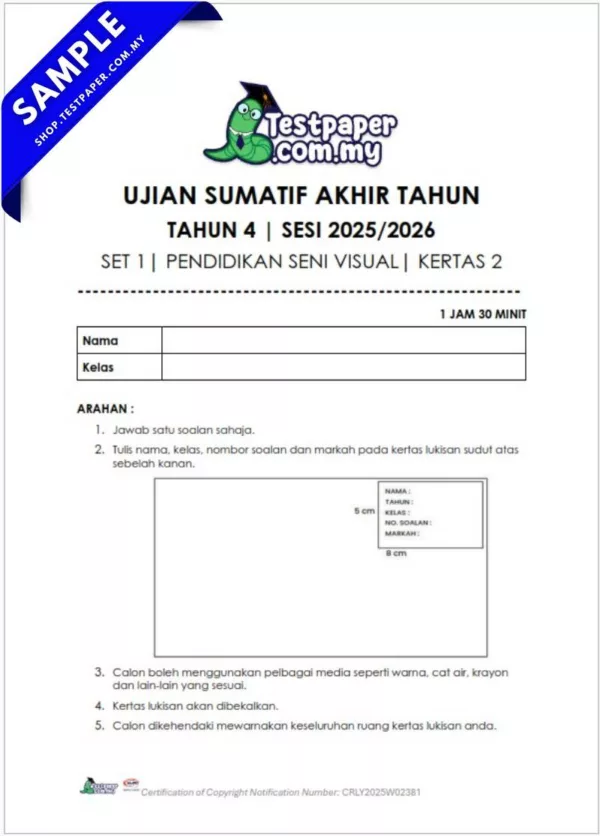 Word Ujian Akhir PSV Tahun 4 2025 Dalam Bentuk Word dan JSU Terbaru