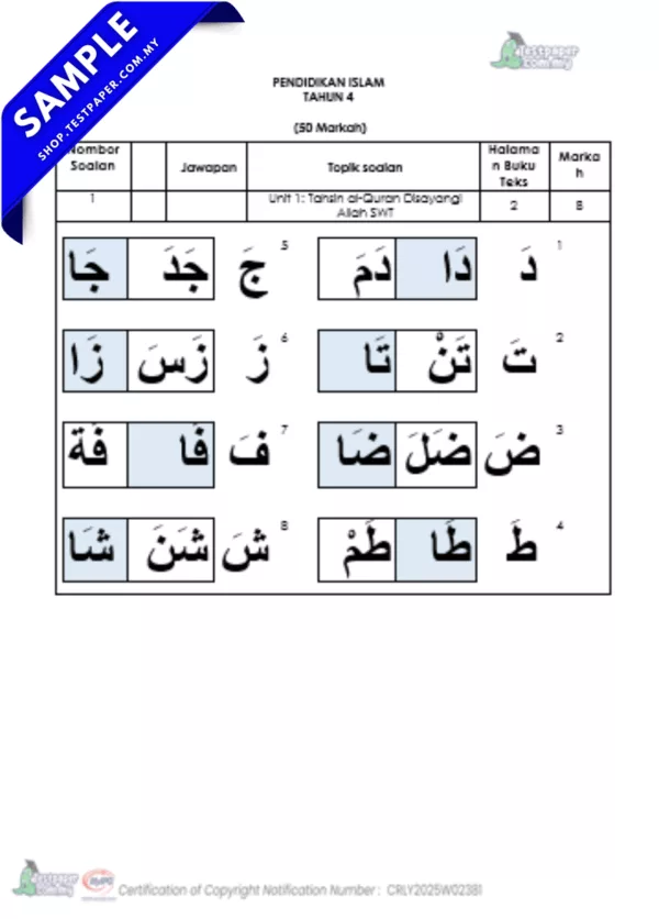 Download Ujian Akhir Pendidikan Islam PPKI Tahun 4 2025 Dalam Bentuk Word dan PDF