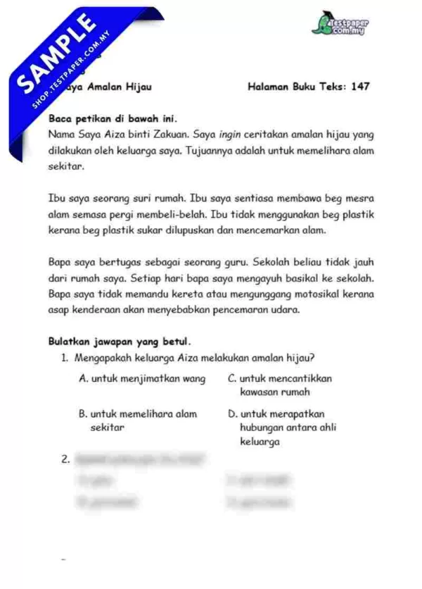 Download Soalan Bahasa Melayu PPKI Akhir Tahun 5 2025 Dalam Format Word