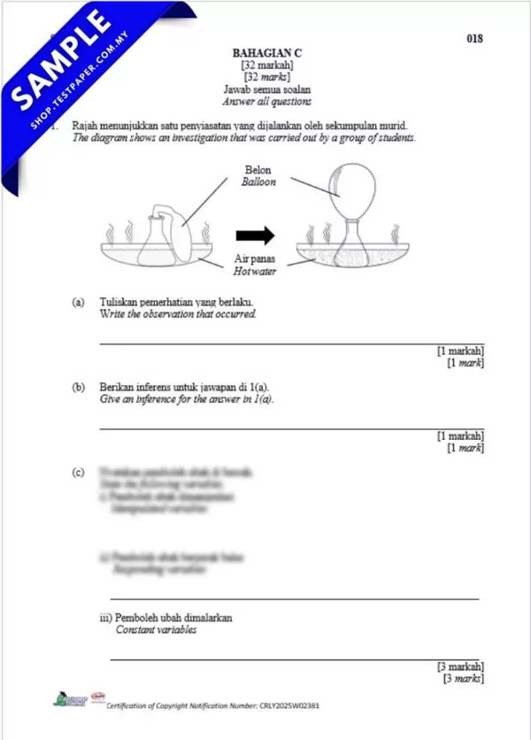 Modul UASA Sains Tahun 6 2025 Word, PDF dan JSU JSI Bagi Guru