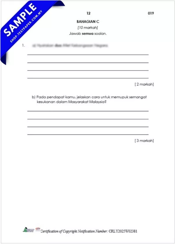 Kertas Ujian Akhir UASA Sejarah Tahun 6 2025 Dalam PDF, Word dan JSU