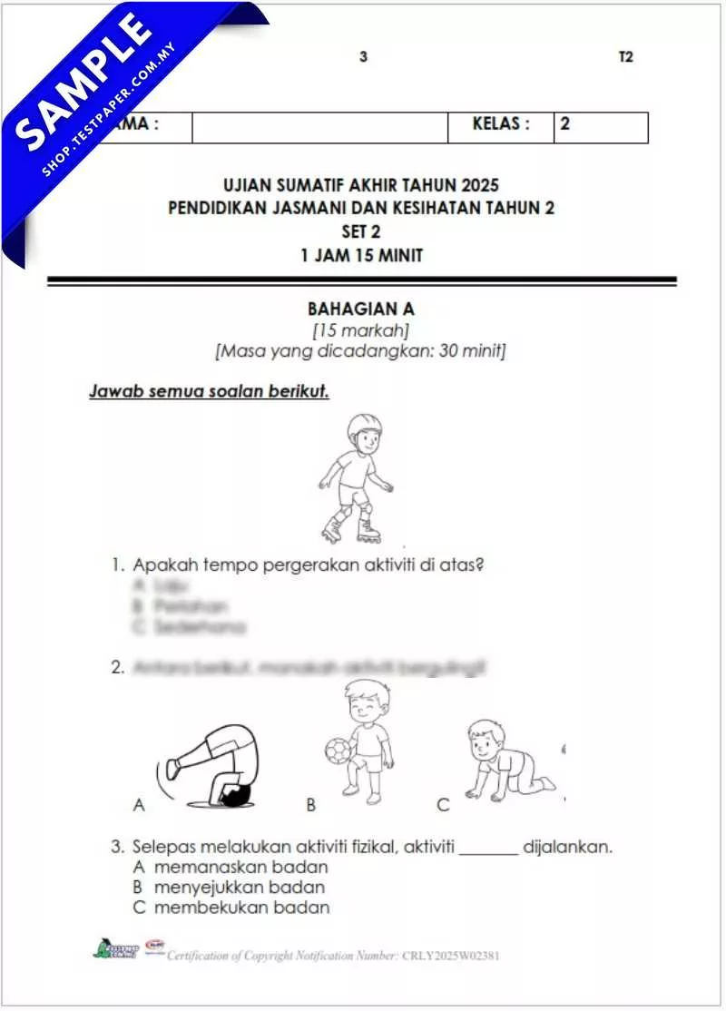Download Ujian Akhir PJPK Tahun 2 2025 yang Ada Dalam Word, PDF dan JSU