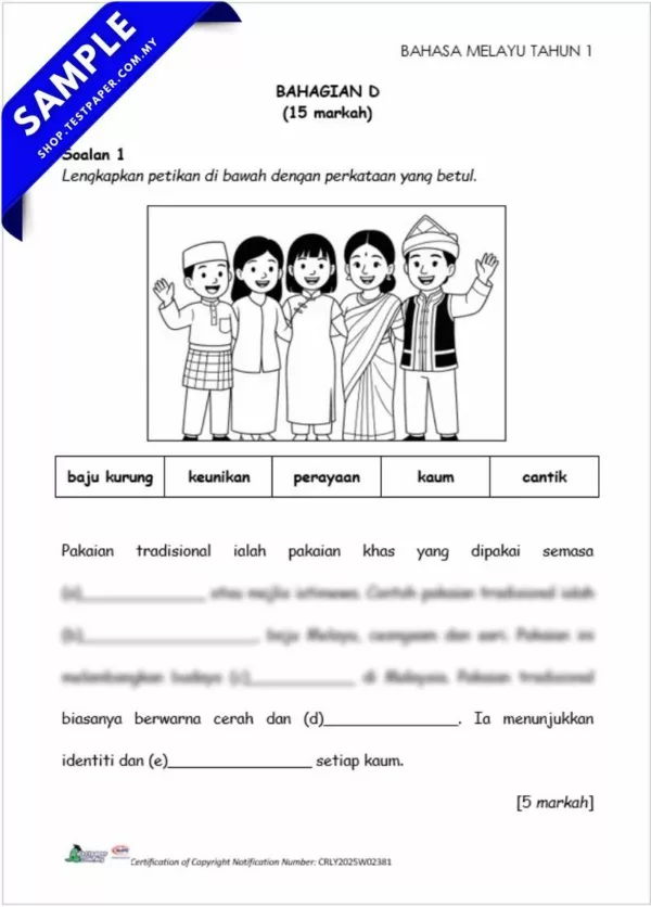 Ujian Akhir BM Tahun 1 2025