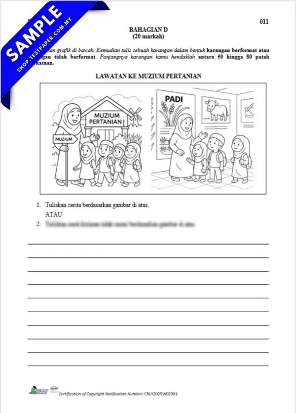 Bahan Ujian BM Akhir Tahun 4 2025 Disediakan Dalam PDF, Word dan JSU