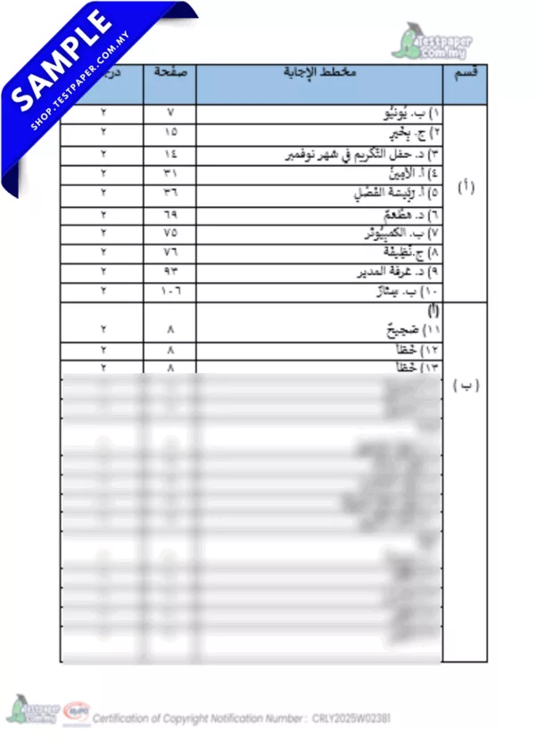 Dokumen Ujian Akhir Bahasa Arab Tahun 4 2025 Dalam Bentuk Word dan JSU Terbaru