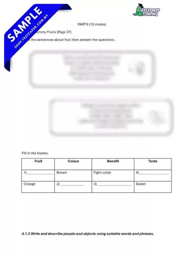Soalan Ujian Akhir BI PPKI Tahun 4 2025 Dalam Bentuk Word dan PDF