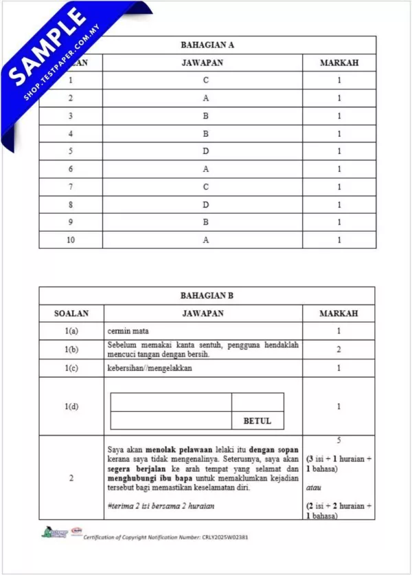Download Ujian Akhir BM Tahun 6 UASA 2025 Dalam Word, PDF, JSU dan JSI untuk Guru