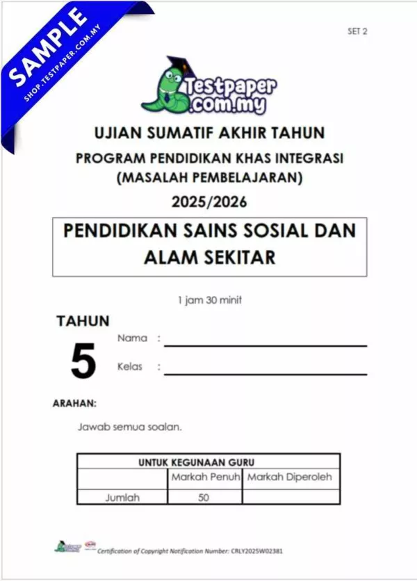Dokumen Soalan Akhir Sains Sosial PPKI Tahun 5 2025 Ada Dalam Word dan PDF