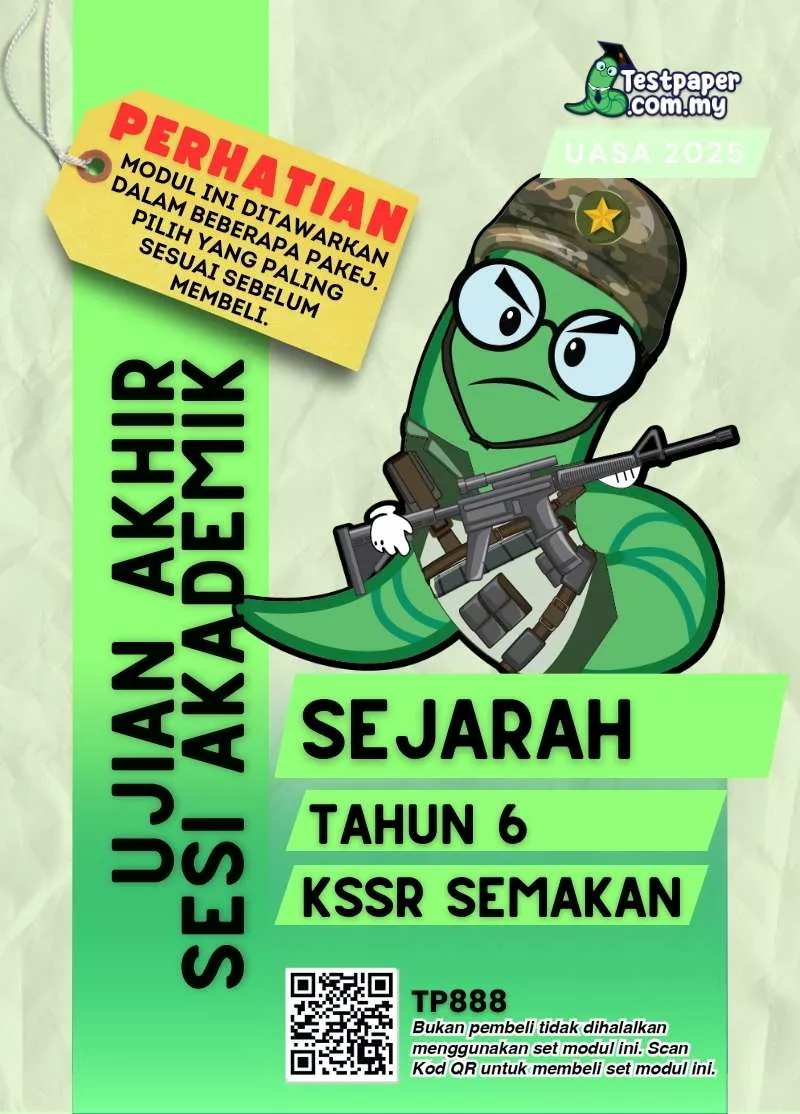 Kertas Ujian Akhir UASA Sejarah Tahun 6 2025 Dalam PDF, Word dan JSU