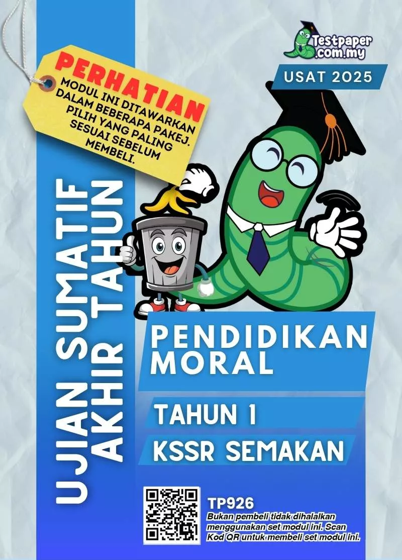 Bahan Ujian Pendidikan Moral Tahun 1 Akhir Tahun 2025 Disediakan Dalam PDF dan Word Serta JSU