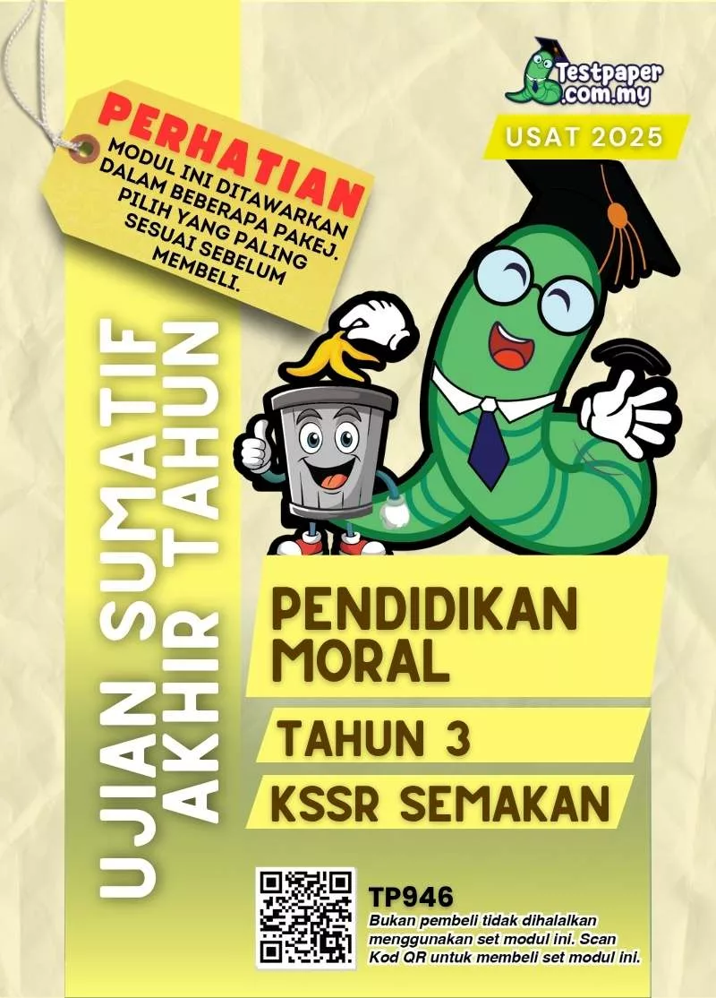 Bahan Ujian Pendidikan Moral Akhir Tahun 3 2025 Dalam Fail PDF, Word dan JSU