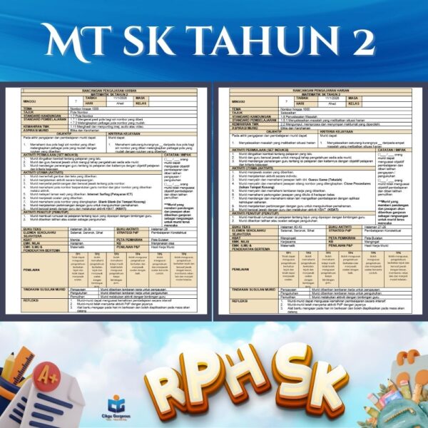 Muat Turun RPH Dan RPT Matematik Tahun 2 2026 Mengikut DSKP Terkini ...