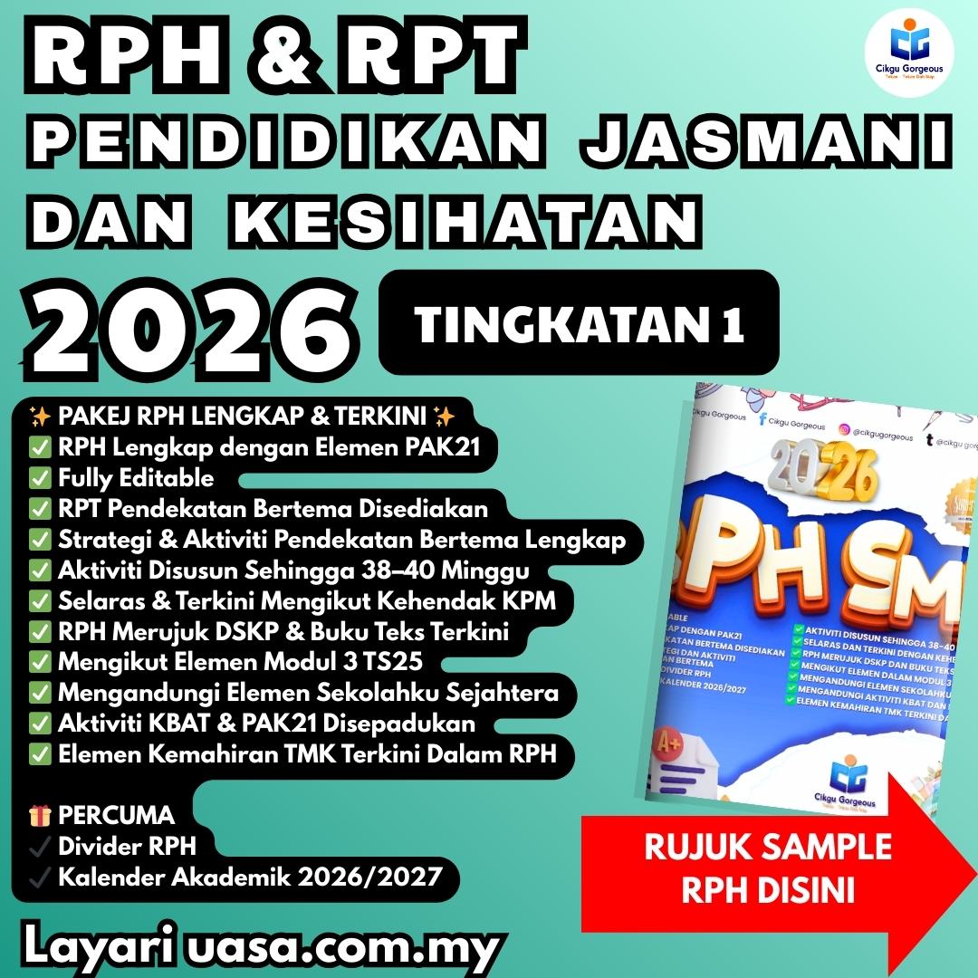 Himpunan RPH dan RPT PJPK Tingkatan 1 2026 Siap Dirancang Untuk 38–40 Minggu Persekolahan