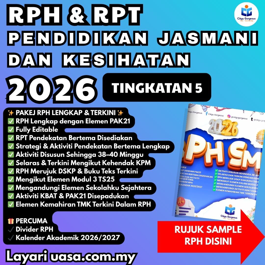 Muat Turun RPH dan RPT PJPK Tingkatan 5 2026 Disusun Berdasarkan Buku Teks Terkini
