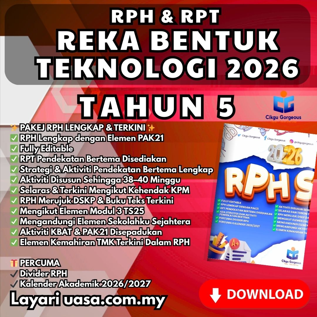 Fail RPH dan RPT RBT Tahun 5 2026 Memudahkan Urusan Perkeranian Guru Harian