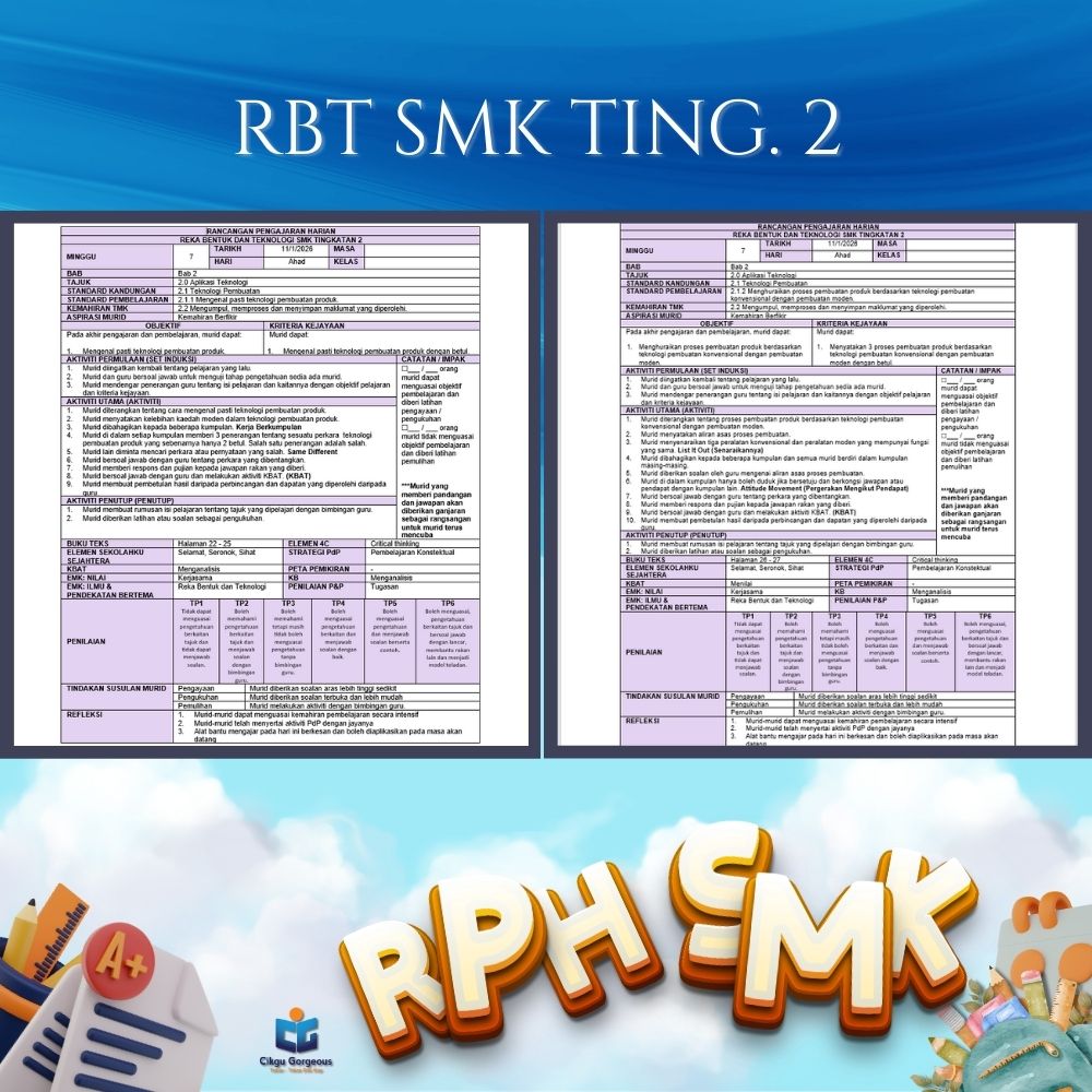 Himpunan RPH dan RPT RBT Tingkatan 2 2026 Membantu Guru Mengurus PdP Lebih Efektif 3 Himpunan RPH dan RPT RBT Tingkatan 2 2026 Membantu Guru Mengurus PdP Lebih Efektif
