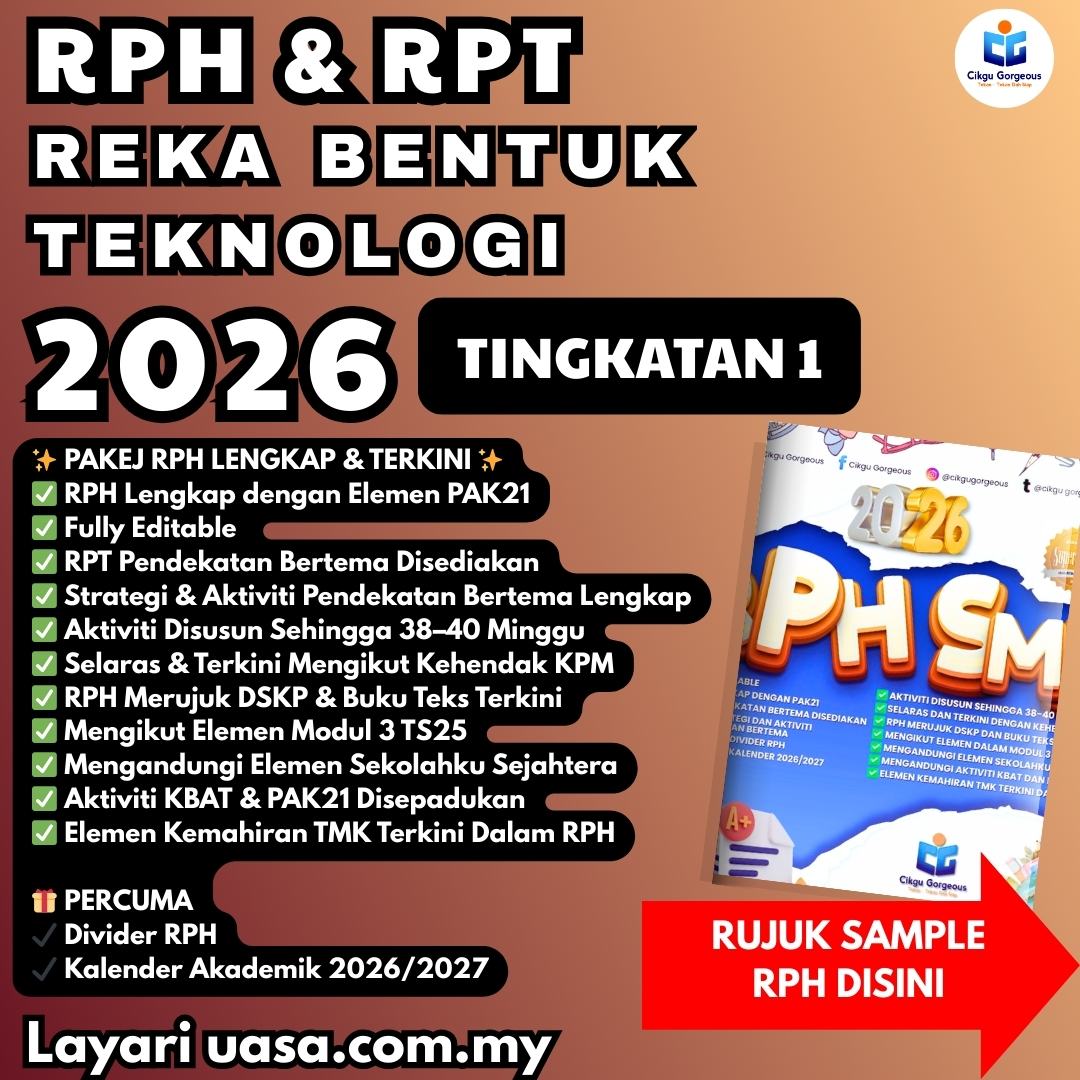 Dokumen RPH dan RPT RBT Tingkatan 1 2026 Berpandukan Buku Teks dan DSKP