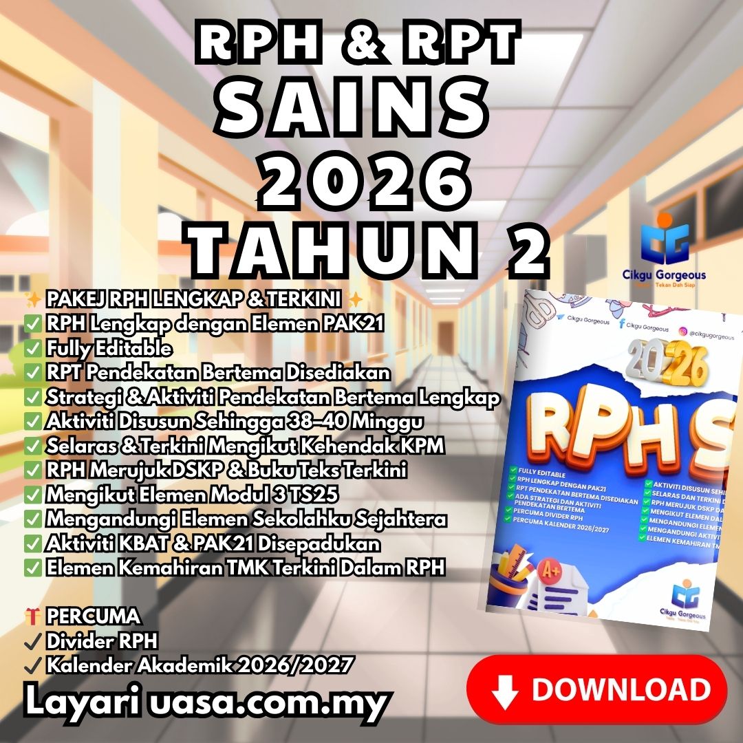 Download RPH dan RPT Sains Tahun 2 2026 Mengikut Standard Pembelajaran