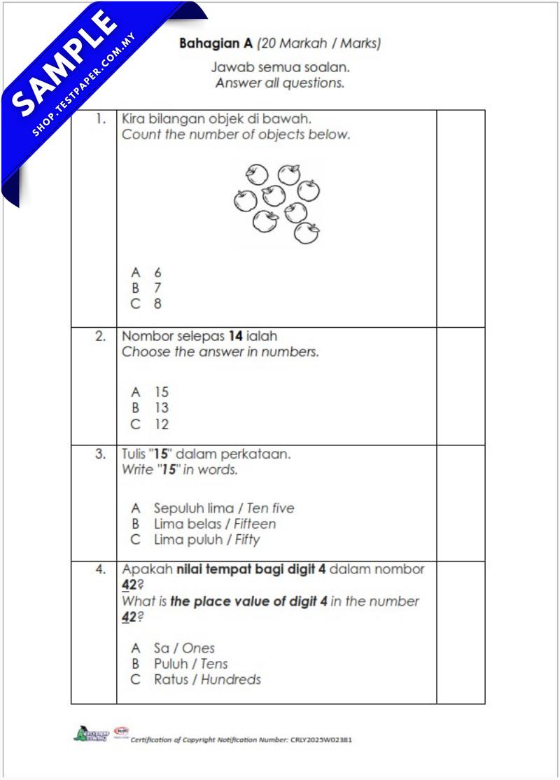 Modul Ujian UPSA Matematik Tahun 1 2026 Terkini Dalam Word dan JSU Untuk Ujian Pertengahan Tahun 4 Modul Ujian UPSA Matematik Tahun 1 2026 Terkini Dalam Word dan JSU Untuk Ujian Pertengahan Tahun
