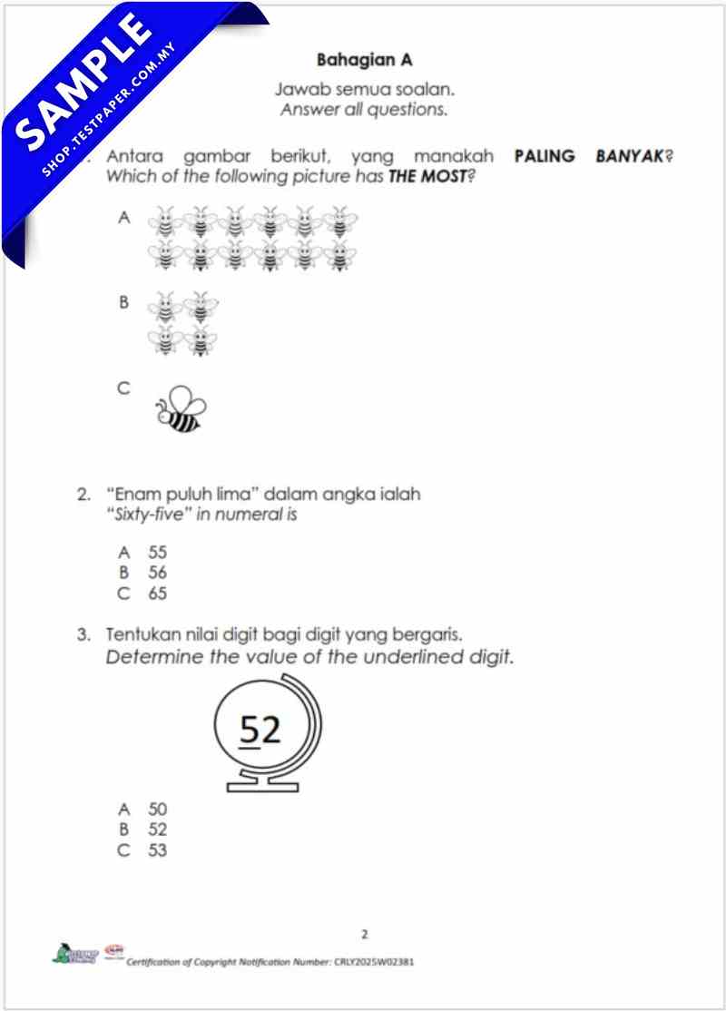 PDF Soalan Ujian Akhir Matematik Tahun 1 2026 UASA PDF dan Word Serta JSU Terkini 4 PDF Soalan Ujian Akhir Matematik Tahun 1 2026 UASA PDF dan Word Serta JSU Terkini