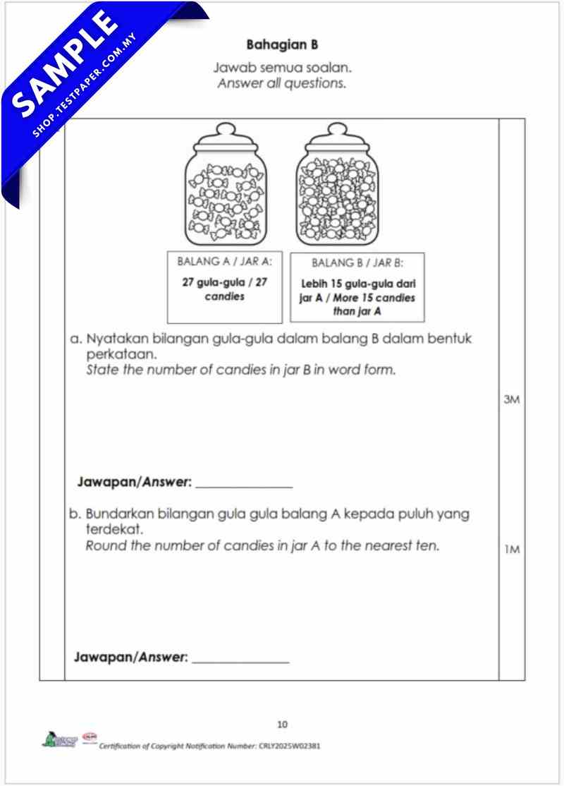 PDF Soalan Ujian Akhir Matematik Tahun 1 2026 UASA PDF dan Word Serta JSU Terkini 5 PDF Soalan Ujian Akhir Matematik Tahun 1 2026 UASA PDF dan Word Serta JSU Terkini