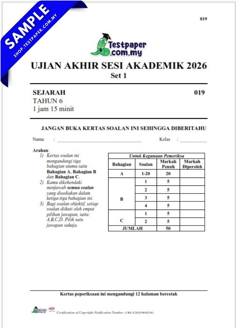 Himpunan Kertas Ujian Akhir Tahun 6 2026 UASA/PAT Dalam Word dan PDF Serta JSU untuk Guru 4 Himpunan Kertas Ujian Akhir Tahun 6 2026 UASA/PAT Dalam Word dan PDF Serta JSU untuk Guru